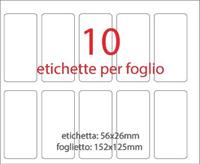POOL ETICHETTE ADESIVE 10FG 10PZ 56X26