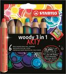 STABILO WOODY 3IN1 ARTY LINE ASTUCCIO 6PZ 8806-1-20
