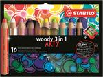STABILO WOODY 3IN1 ARTY LINE ASTUCCIO 10PZ 880/10-1-20
