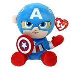 TY PELUCHE MARVEL FLOPPY 20CM CAPTAIN AMERICA T44002