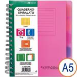 ARDA QUADERNO SPIRALE PPL A5 70GR.FORI+DIVISORI 5PZ 5MM 0236FLU00000
