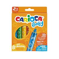CARIOCA BABY 2+ MAXI PASTELLI A CERA ACQUERELLABILI 8PZ 42892