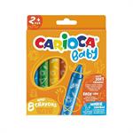 CARIOCA BABY 2+ MAXI PASTELLI A CERA ACQUERELLABILI 8PZ 42892