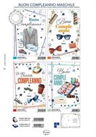 CECAMI COMPLEANNO ROTELLA BIGLIETTO 12PZ FA00212BC/12