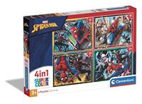 CLEMENTONI SUPERCOLOR PUZZLE 4IN1 SPIDERMAN 21515