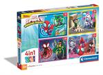 CLEMENTONI SUPERCOLOR PUZZLE 4IN1 SPIDEY MARVEL 21528