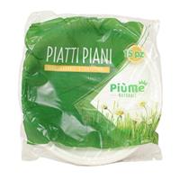 PIU'ME NATURAL PIATTI FONDI COMPOSTABILI 15PZ