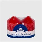 LA BRIANTINA CANDELE FESTIVITA' 7CM 2PZ ROSSE CAN05129A