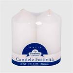 LA BRINATINA CANDELE FESTIVITA' 11CM 2PZ BIANCHE CAN05131A