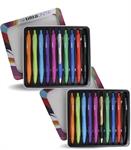 TINTA UNITA I'M PENNE SFERA 1.6 METAL BOX 10PZ C/GRADIENT NERA 62274