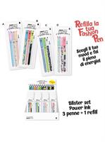TINTA UNITA FASHION SET 3PENNE CANCEL.+1REFILL BLU 62399