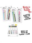 TINTA UNITA FASHION SET 3PENNE CANCEL.+1REFILL BLU 62399