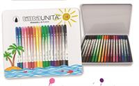TINTA UNITA PENNARELLI BRUSH BI-PUNTA METAL BOX 18PZ 63402