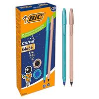 BIC BIRO CRISTAL GLACE 20PZ CELEBRATE BLU E RAME 302535