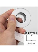 ETICHETTE PERMANENTI BIANCHE PREZZATRICE JOLLY 21X12 10PZ AD3