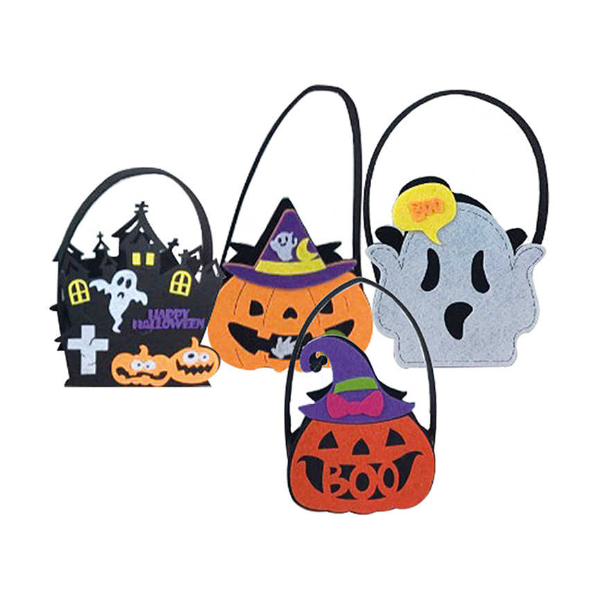TINTA UNITA 26 HALLOWEEN CESTINO IN FELTRO ASSORTITO KIT 8PZ 63556