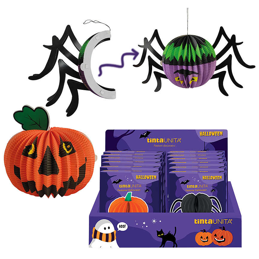 TINTA UNITA 26 HALLOWEEN FESTONE ASSORTITO EXPO 12PZ 63562
