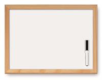 LEBEZ LAVAGNA BIANCA 30X40 C/CORNICE LEGNO 1175